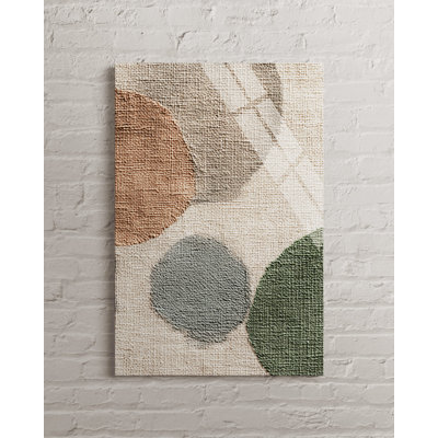 Art mural moderne abstrait en verre trempé - Boho terreux minimaliste Home Decor - Mid-Century sauge vert terre cuite grande esthétique texturée
