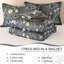 Ensemble d'édredon 7 pièces à motif floral en microfibre toutes saisons-122693581-122693585