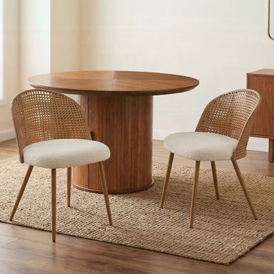 Ensemble de chaises d'appoint à deux places, style bohémien moderne