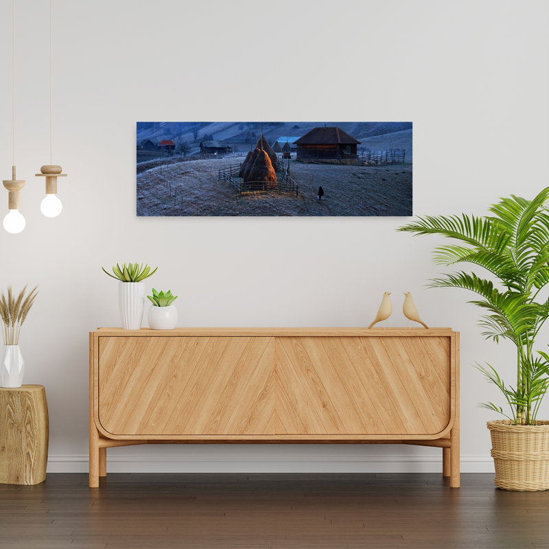 Frosted Rural Morning by Julien Oncete - Wrapped Canvas Panoramic Print, 91.44 cm H x 30.48 cm W