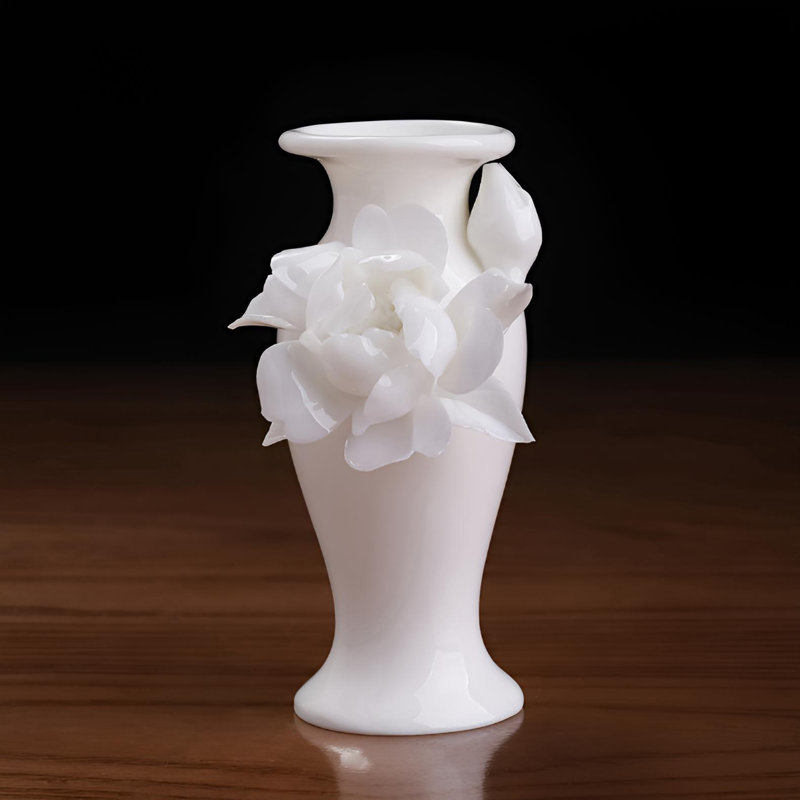 Mini vase en porcelaine blanche fabriqué à la main - Élégant décor luxueux