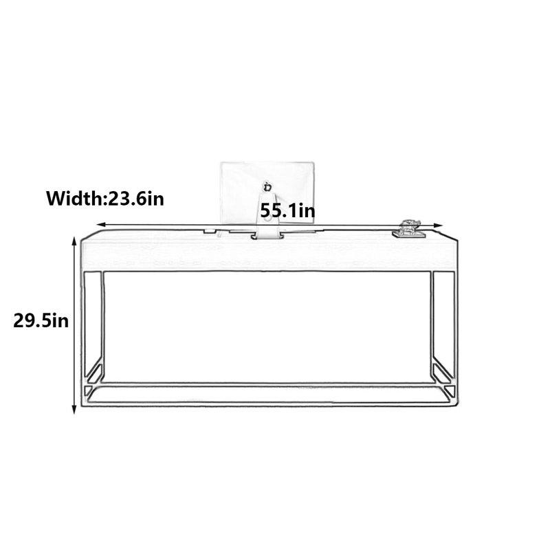 Bureau minimaliste moderne italien avec bois de frêne, H 29,5 po x l 55,1 po x P 23,6 po