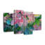Ensemble de 4 pivoines abstraites sur toile-92828286