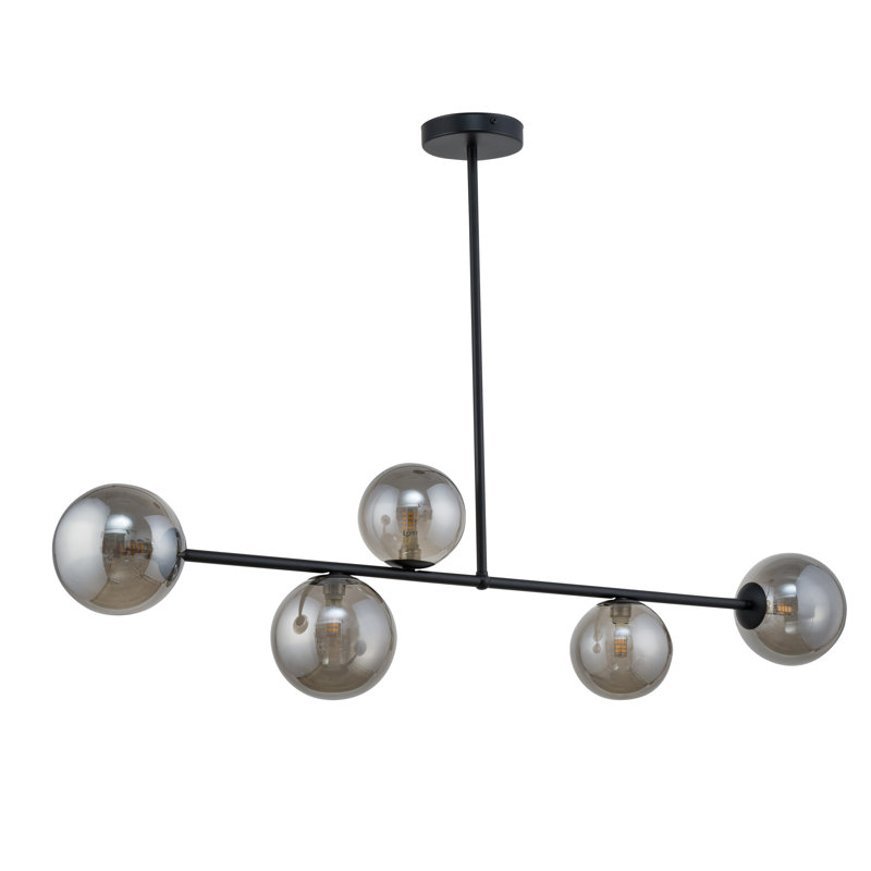 Roma 5 - Light Black Sputnik Pendant, Graphite