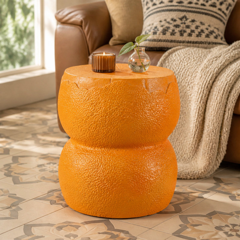 Stone Top End Table