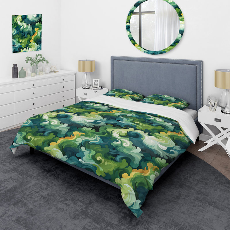 Ensemble de housse de couette Camo Dreamscape Camouflage, Housse de couette simple + 1 taie décorative stan