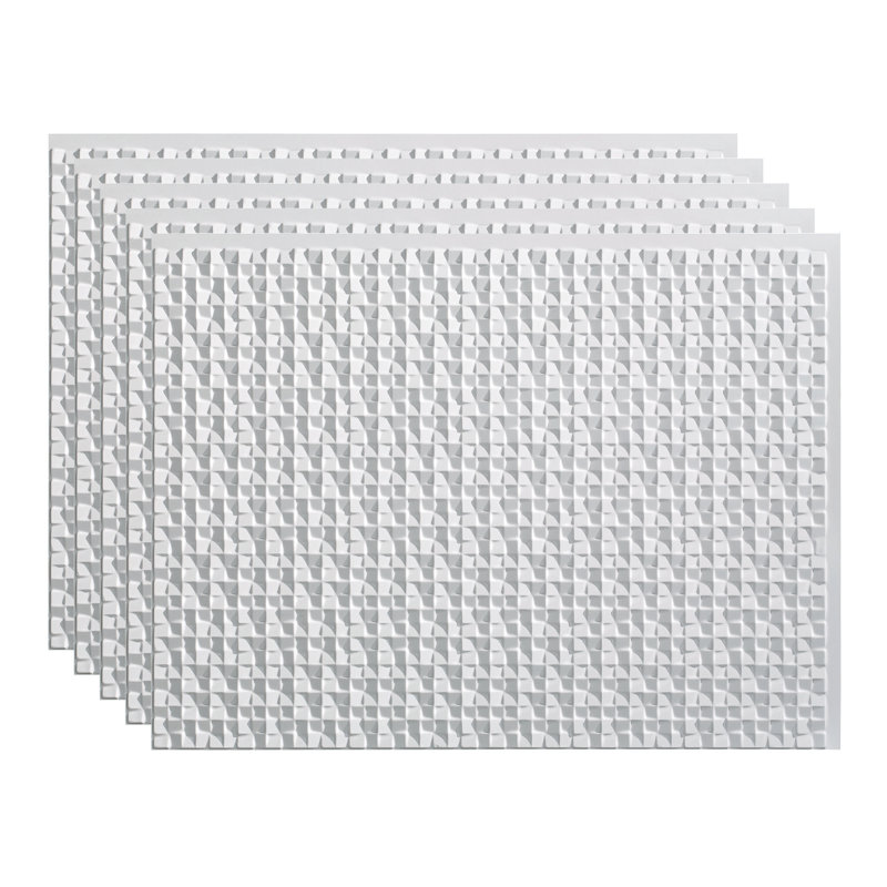 Panneau de dosseret décoratif en vinyle 18 po x 24 po FASÄDE, Blanc lustré