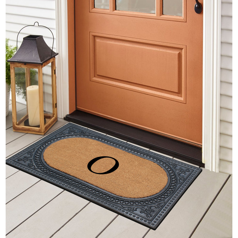 Personalized Natural Coir Outdoor Doormat with Rubber Border