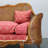 French Retro Design Red Sofa