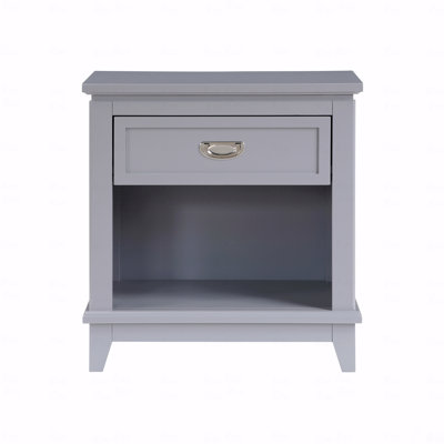 Table de chevet 1Pc avec grand tiroir de rangement et tablette inférieure