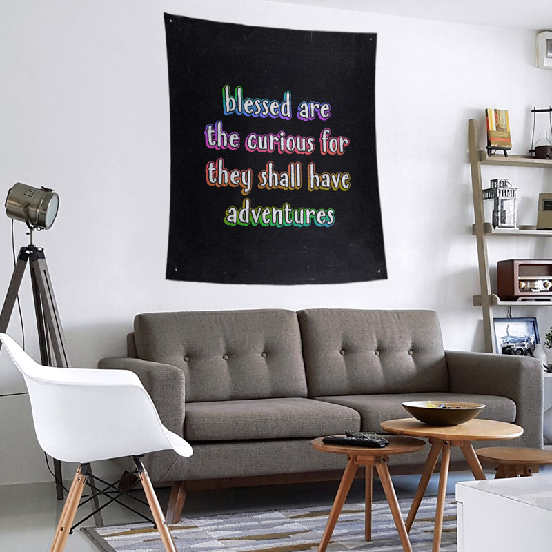 Tapisserie tableau noir en citation de polyester, H 27,5 po x l 37,5 po, Arc-en-ciel