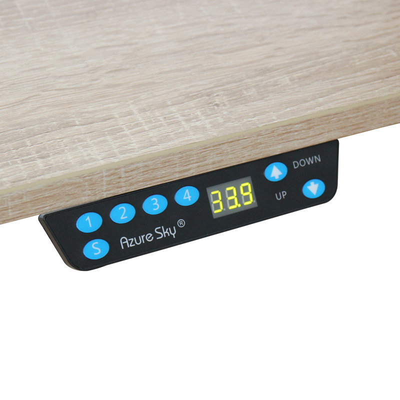 Bureau debout Lesure, H 45,3 po x l 55 po x P 24,3 po, Chêne naturel / blanc