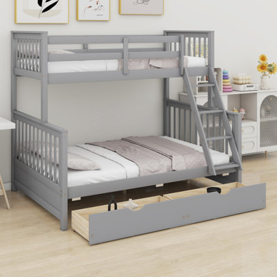 Bunk Bed With Ladders And Two Storage Drawers