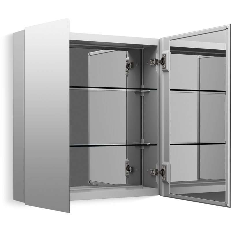 Embark Premium. Rectangular Two-Door Medicine Cabinet, 26" H x 25" W x 4" D