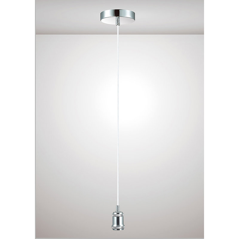 Capron 1 - Light Single Pendant, Polished Chrome/White