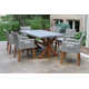 Fleur 74'' Rectangular 7 - Person Outdoor Dining Set