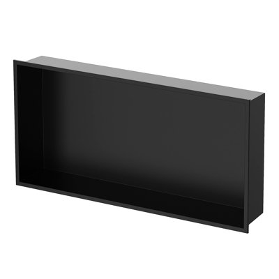 Eclat Matte Black 24 In. W X 12 In. H X 4 In. D Shower Niche