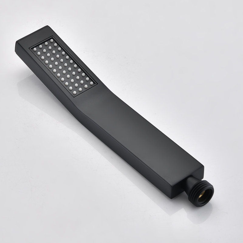 Système de douche complet à pression équilibrée monté au plafond, Noir mat