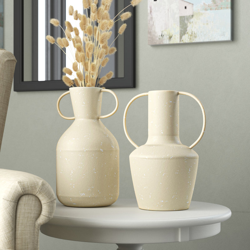  Ensemble de 2 vases de table en métal 2 pièces Yeates