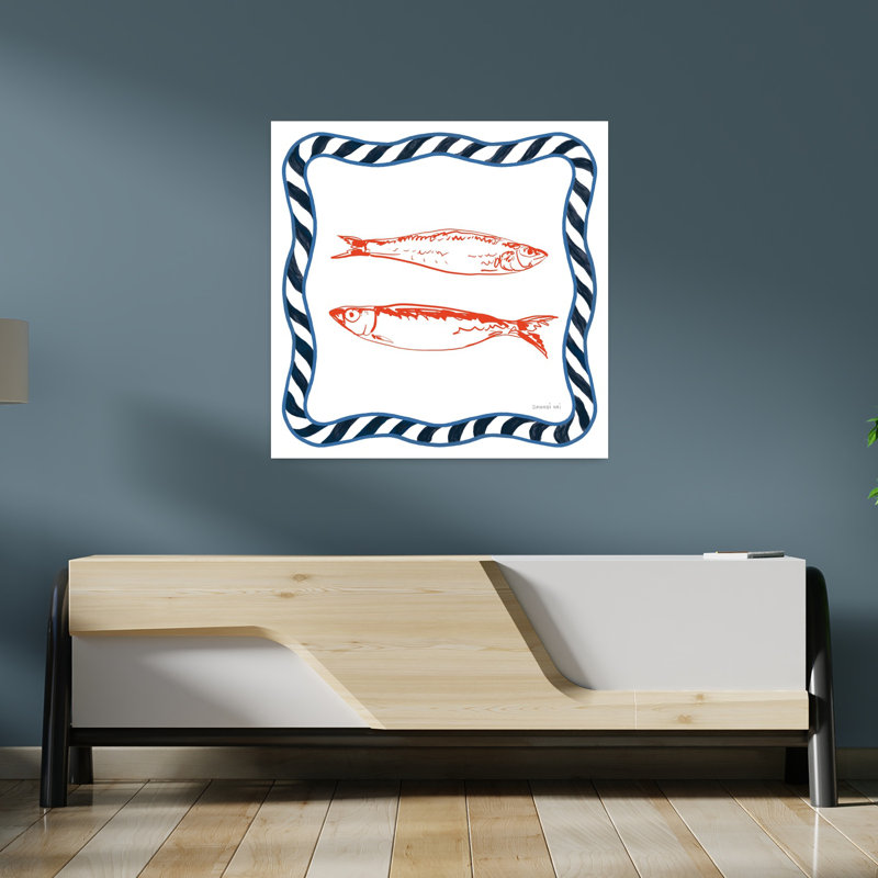 Art contemporain, art côtier de poisson, H 36 po x l 36 po