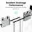 Semi- Shower Door,  Materials Double Sliding 1/4" Thick Glass, Exceptional Durability-124961304