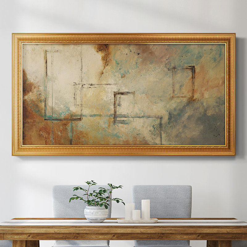 Zen Path II - peinture sur toile à cadre unique, H 29 po x l 53 po x P 1 po