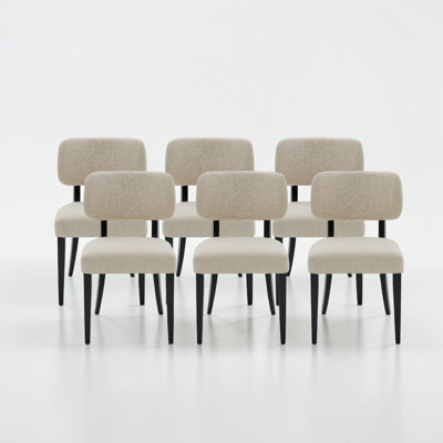 Wooden Dining Chairs, Modern Fabric Upholstered Kitchen Chairs, For Kitchen Dining Room