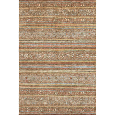 Premium Machine Washable Lampkins AMF1644 Stripes Rug