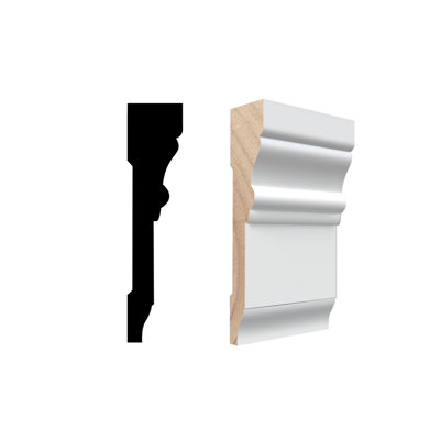 RMC M3 13/16 in.D x 3 1/2 in.W Primed Finger-Joined Pine Casing 3-pcs Total