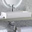 Lavabo de salle de bain rectangulaire rectangulaire en céramique avec trop-plein Studio
