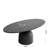 Meranda Modern Black Solid Wood Coffee Table, Oval Center Table With Rounded Edges End Table For Living Room, Easy To Assemble-196493552