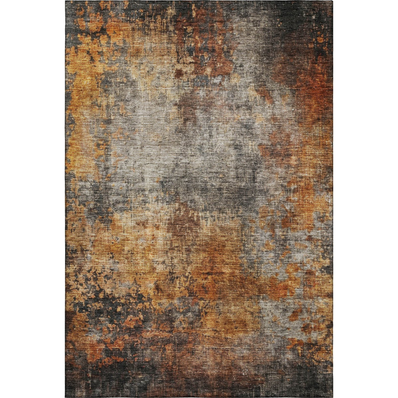 Premium Machine Washable Goulven AMF1210 Abstract Rug, Rectangle 10' x 14'