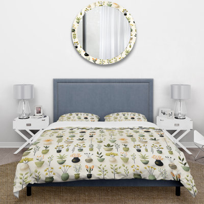 Minimalist Garden Floral Duvet Cover