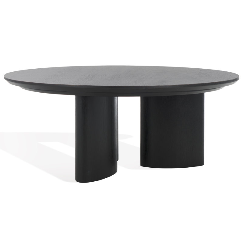 Barnard Round Wood Coffee Table, Black