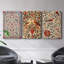 Ensemble de toiles tendues avec châssis de la meilleure collection de la collection Homure de William Morris de Morris Morris - Prêt à être accroché-774970860