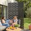 183cm H Freestanding Metal Room Divider Decorative Privacy Screen Garden Lattice Panel Trellis for Patio, Balcony, Backyard, Pool, Indoor Room-132790235-132790236