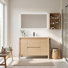 Meuble-lavabo simple autoportant 48 po avec lavabo, robinet et drain Modern Farmhouse