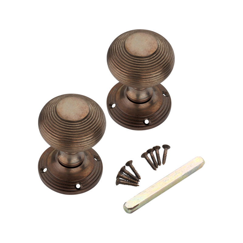 Beehive Door Knob 55mm Antique
