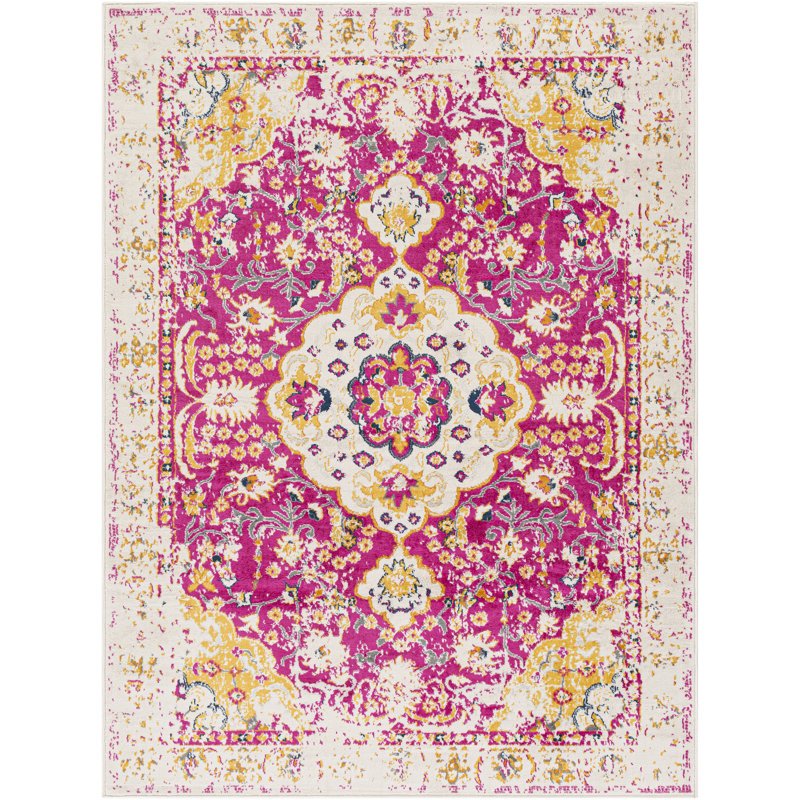 Fleeman Floral Indoor Rug, Rectangle 5'3" x 7'1"