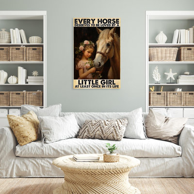 Every Horse Deserves To Be Loved - 1 Piece Rectang Every Horse Deserves To Be Loved On Canvas Graphic Art -  Trinx, 9FE8D1426E504086A4185744646534E7