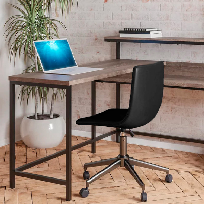 Chaise de travail Voncile, Noir