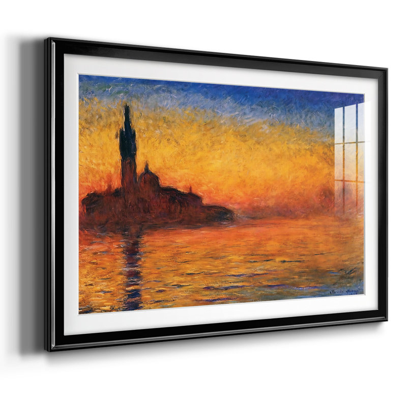 «Twilight, Venice, 1908», reproduction d'art encadrée, H 19 po x l 27 po x P 1,5 po, Noir