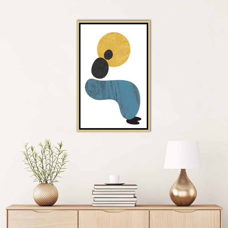 « abstract lady » par flatowl-impression sur image, Toile encadrée d'or, H 48 po x l 32 po x P 1,5 po