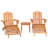 Piercey Acacia Foldable Outdoor Adirondack Set-35054548
