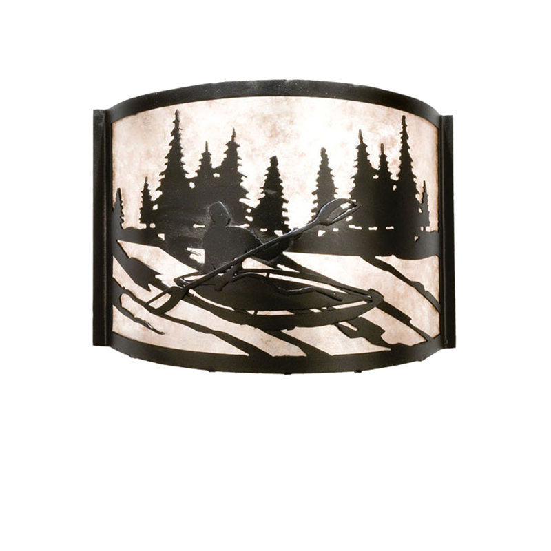 Rustic Lodge Flush Mounted Sconce