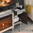 Mirrored Tv Stand With Fireplace For 65+ Inch Tv, Silver Electric Fireplace With Drawers And Storage Space, Modern Entertainment Center With Crushed Diamond For Living Room Remote Control