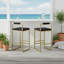 Ensemble de 2 tabourets de bar modernes en fer doré de luxe, chaises de comptoir minimalistes à haut dossier pour usage domestique et commercial-681526201-681526206