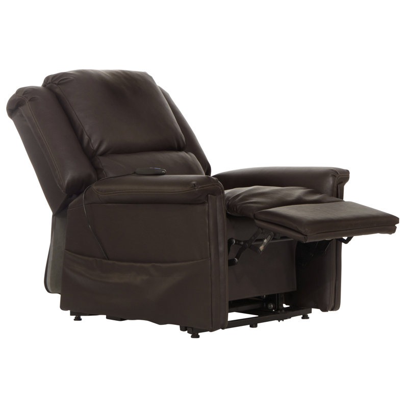 Fauteuil inclinable électrique en polyuréthane désinfectable Huggard, 100% polyester brun