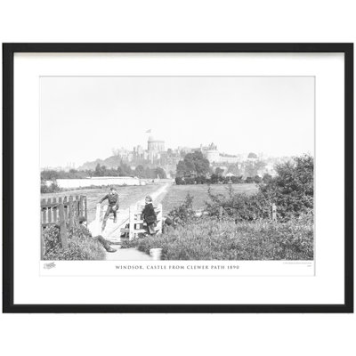 Windsor, Castle From Clewer Path 1890 by Francis Frith - Single Picture Frame Print