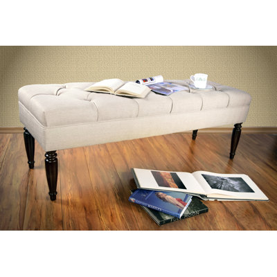 Kwan Polyester Blend Upholstered Bench